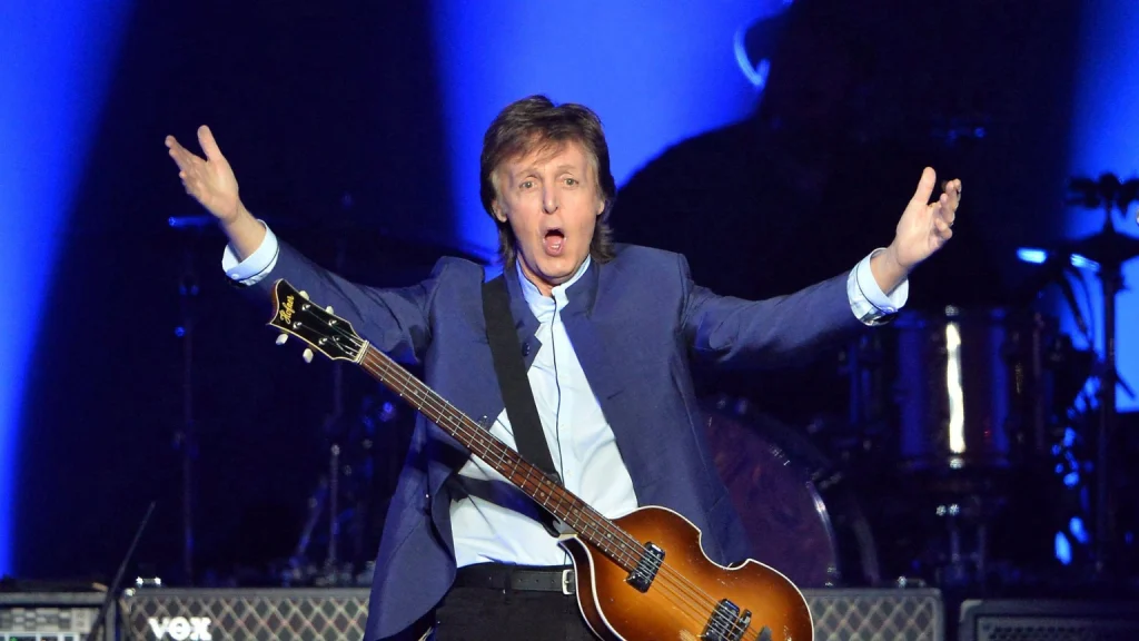 Paul McCartney performs at a concert in 2016
