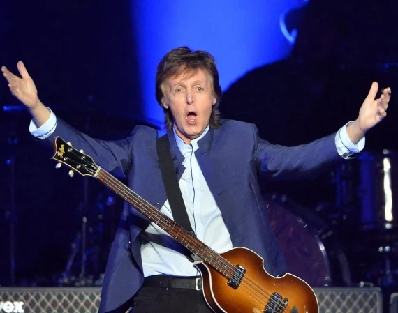 Paul McCartney performs at a concert in 2016