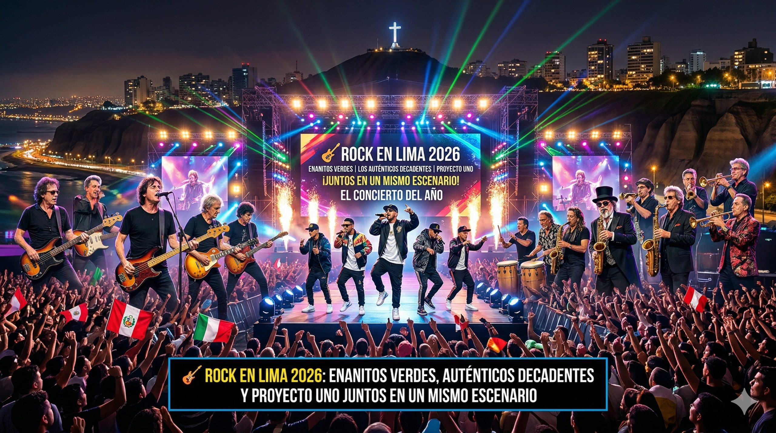 Enanitos Verdes, Auténticos Decadentes y Proyecto Uno juntos en Rock en Lima 2026
