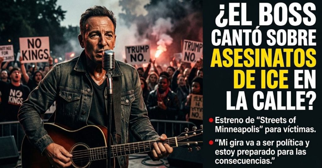 Bruce Springsteen sale a la calle: así tocó “Streets of Minneapolis” en la manifestación “No Kings” en Minnesota