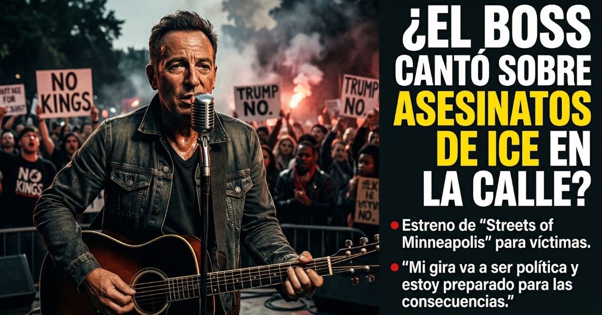 Bruce Springsteen sale a la calle: así tocó “Streets of Minneapolis” en la manifestación “No Kings” en Minnesota
