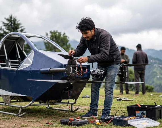 Ravi Tamta: joven inventor construye coche volador sin título de ingeniería