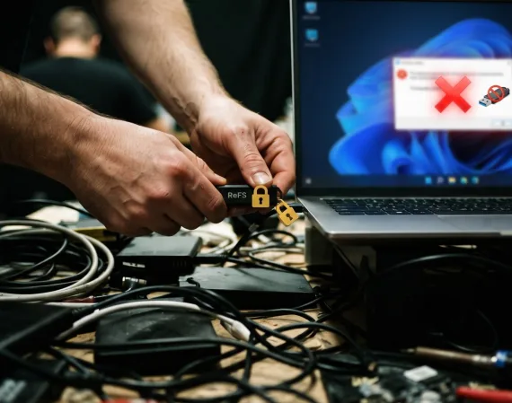 Windows bloqueará pendrives USB con ReFS desde enero de 2027
