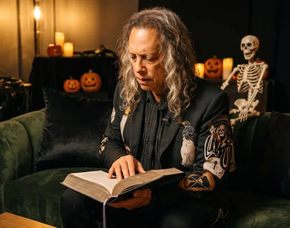 Kirk Hammett de Metallica lee a Edgar Allan Poe en Halloween