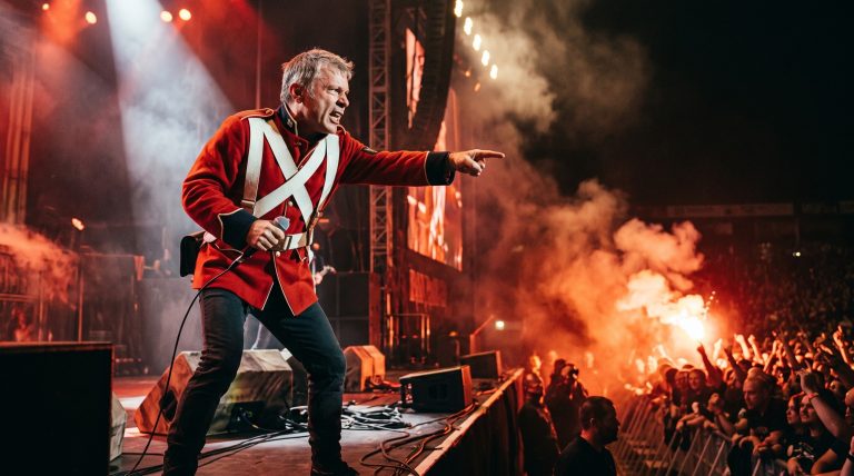 Bruce Dickinson explota por bengalas en Quito